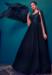 Picture of Sightly Silk Navy Blue Readymade Gown