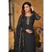 Picture of Well Formed Net Dim Gray Straight Cut Salwar Kameez