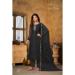 Picture of Well Formed Net Dim Gray Straight Cut Salwar Kameez