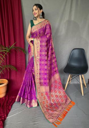 Picture of Enticing Silk Purple Saree