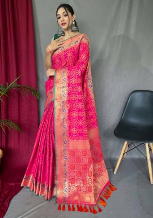 Picture of Superb Silk Deep Pink Saree