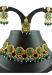 Picture of Radiant Georgette Dark Olive Green Necklace Set