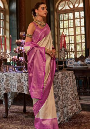 Picture of Excellent Silk Beige Saree