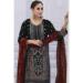 Picture of Fascinating Georgette Black Straight Cut Salwar Kameez