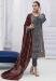 Picture of Georgette Dark Slate Grey Straight Cut Salwar Kameez