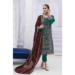 Picture of Georgette Sea Green Straight Cut Salwar Kameez