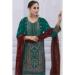 Picture of Georgette Sea Green Straight Cut Salwar Kameez