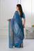 Picture of Resplendent Crepe & Silk Cadet Blue Saree