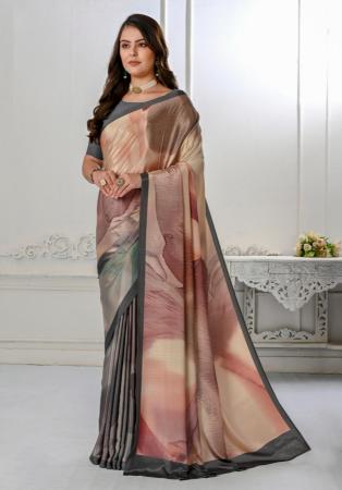 Picture of Charming Crepe & Silk Dim Gray Saree