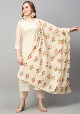 Picture of Exquisite Rayon Beige Readymade Salwar Kameez