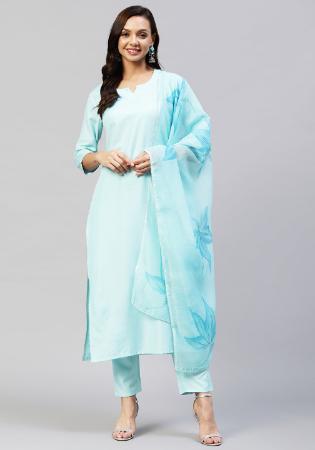 Picture of Nice Rayon Powder Blue Readymade Salwar Kameez