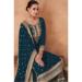 Picture of Georgette Midnight Blue Straight Cut Salwar Kameez