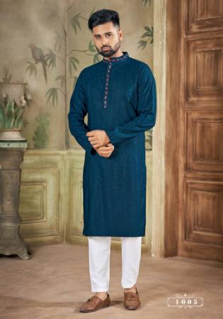 Picture of Stunning Crepe Midnight Blue Kurtas