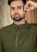 Picture of Resplendent Crepe Dark Olive Green Kurtas