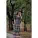 Picture of Statuesque Chiffon & Cotton Slate Grey Readymade Gown