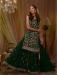 Picture of Georgette Forest Green Straight Cut Salwar Kameez