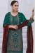 Picture of Excellent Georgette Teal Straight Cut Salwar Kameez