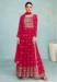 Picture of Georgette Deep Pink Straight Cut Salwar Kameez