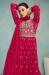 Picture of Georgette Deep Pink Straight Cut Salwar Kameez