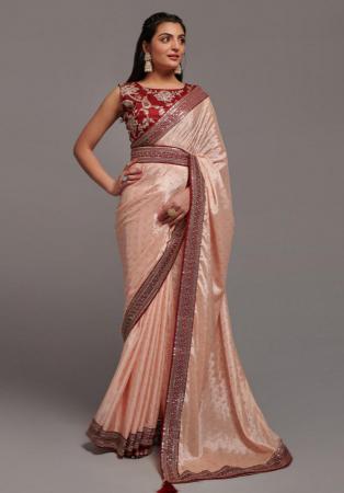 Picture of Grand Chiffon Rosy Brown Saree