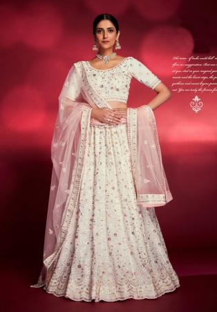 Picture of Appealing Georgette & Silk Off White Lehenga Choli