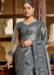 Picture of Pleasing Chiffon Dark Grey Saree