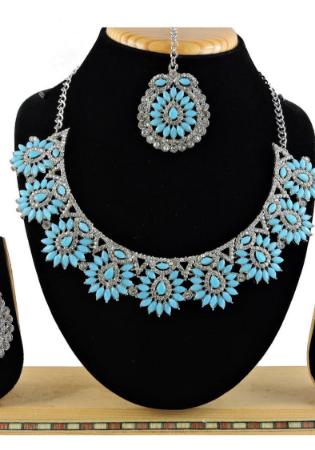 Picture of Marvelous Cadet Blue Necklace Set