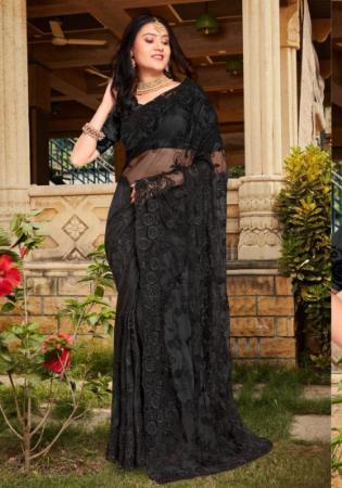 Picture of Splendid Net Black Saree