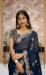 Picture of Good Looking Georgette & Silk Midnight Blue Saree