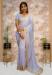 Picture of Excellent Georgette & Silk Light Grey Saree