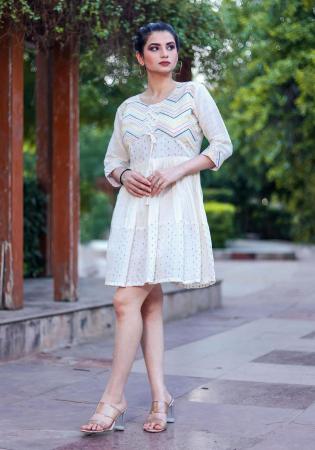 Picture of Wonderful Cotton Azure Kurtis & Tunic