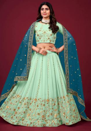 Picture of Taking Georgette Pale Turquoise Lehenga Choli