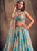 Picture of Exquisite Organza Teal Lehenga Choli