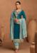 Picture of Fascinating Silk Teal Straight Cut Salwar Kameez