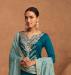 Picture of Fascinating Silk Teal Straight Cut Salwar Kameez