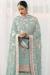 Picture of Georgette Light Slate Grey Straight Cut Salwar Kameez