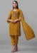 Picture of Georgette Golden Rod Straight Cut Salwar Kameez