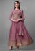 Picture of Georgette Rosy Brown Straight Cut Salwar Kameez