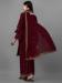 Picture of Statuesque Georgette Maroon Straight Cut Salwar Kameez