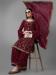 Picture of Statuesque Georgette Maroon Straight Cut Salwar Kameez