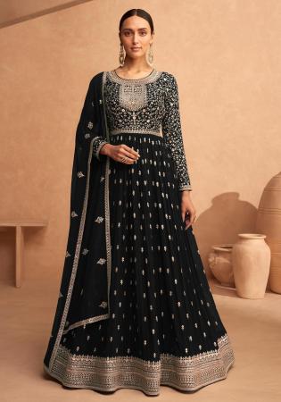 Picture of Marvelous Georgette Black Anarkali Salwar Kameez