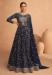 Picture of Well Formed Georgette Navy Blue Anarkali Salwar Kameez