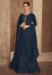 Picture of Georgette Navy Blue Straight Cut Salwar Kameez