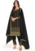 Picture of Delightful Silk Black Straight Cut Salwar Kameez