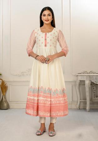 Picture of Sightly Cotton Beige Kurtis & Tunic