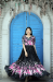 Picture of Resplendent Chiffon & Georgette Black Readymade Gown