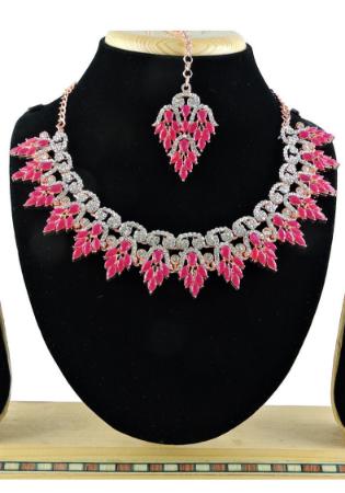 Picture of Stunning Pink Necklace Set