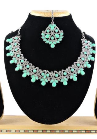 Picture of Resplendent Sky Blue Necklace Set