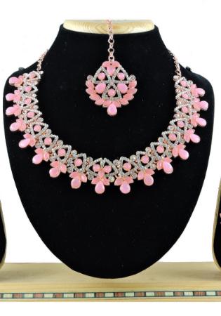 Picture of Statuesque Pink Necklace Set