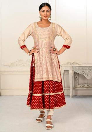 Picture of Taking Cotton Burly Wood Kurtis & Tunic